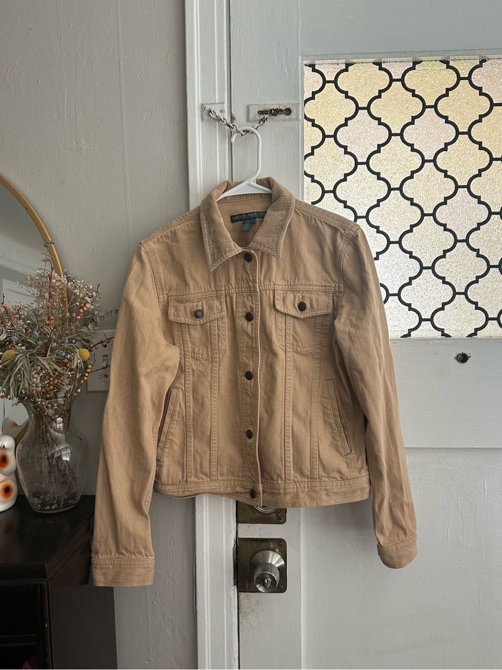Ralph Lauren Tan Coat / Jacket with Corduroy Collar